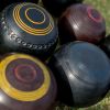 close up of lawn bowls